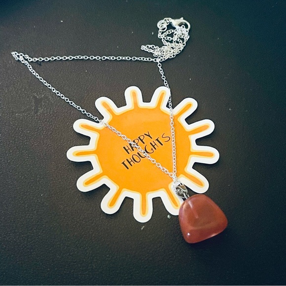 New Artisan Handmade Cherry Quartz S925 Sterling Silver Natural Crystal Necklace - Picture 13 of 15